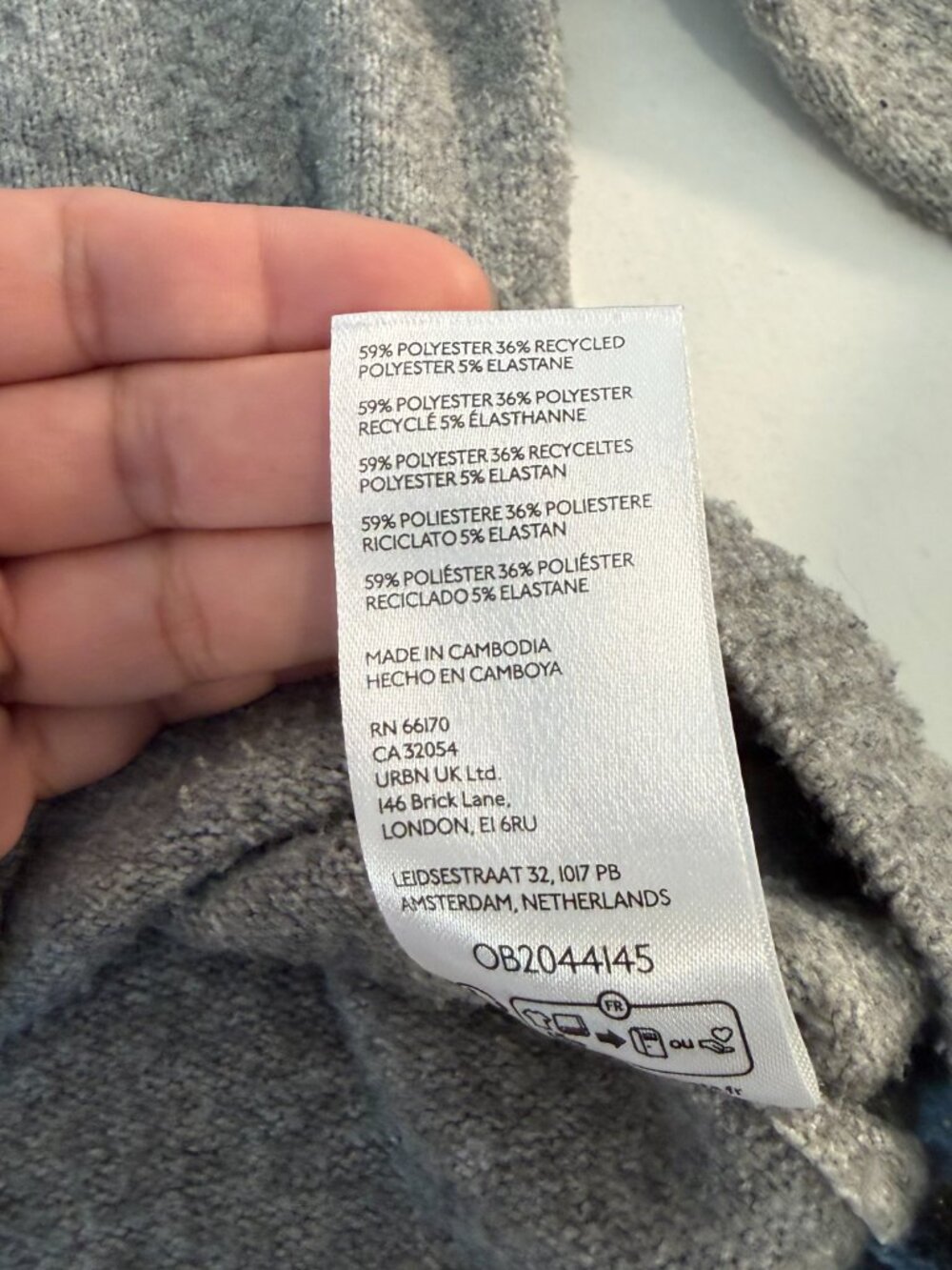 Kimchi Blue Gray Soft Knit Button Front Cardigan Sweater Womens XS Cropped - Picture 4 of 7